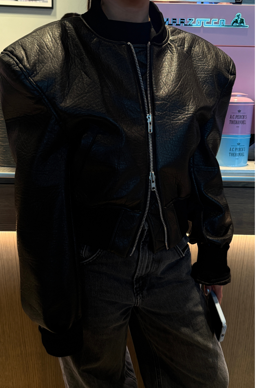STRUCTURED LEATHER JACKET