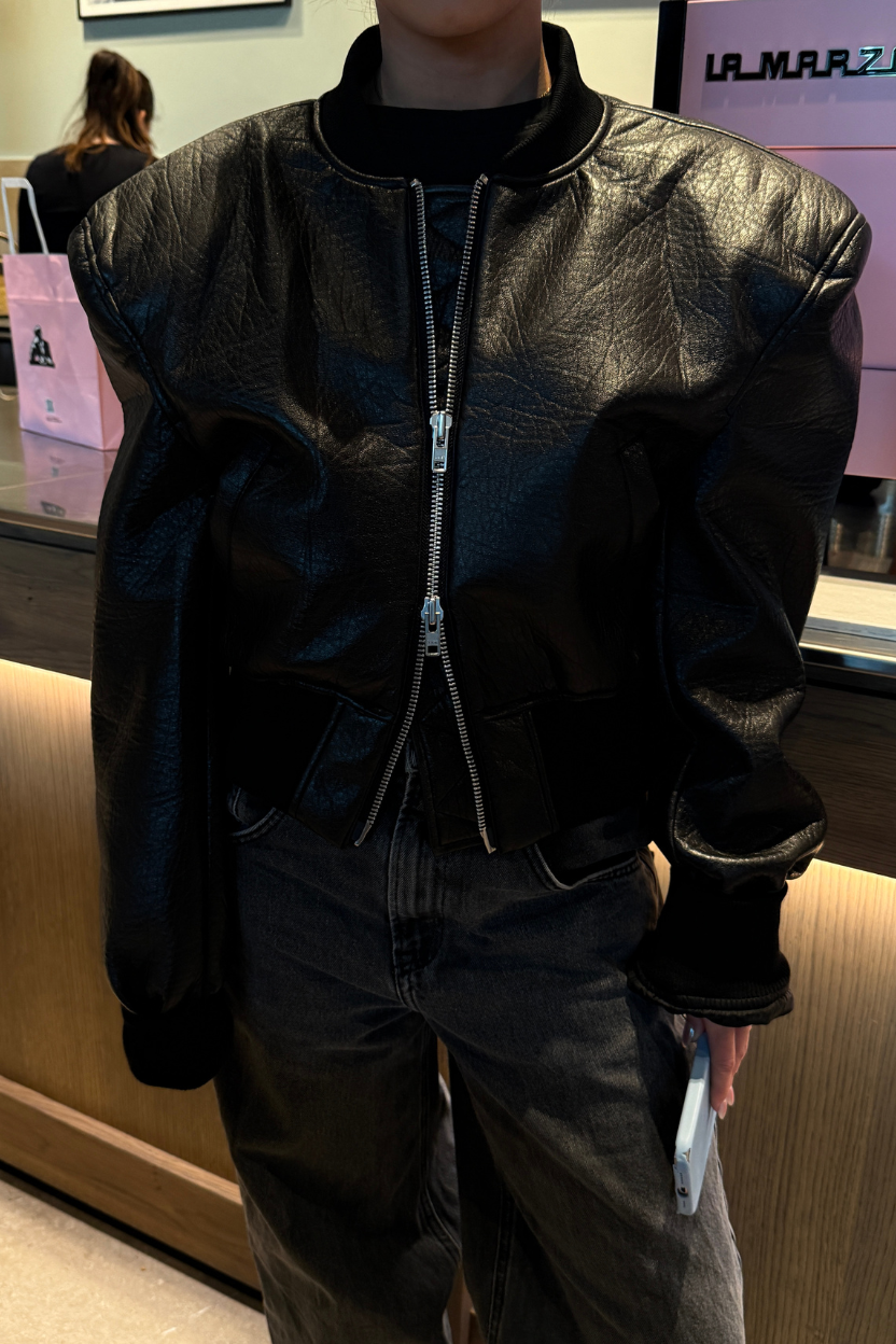 STRUCTURED LEATHER JACKET