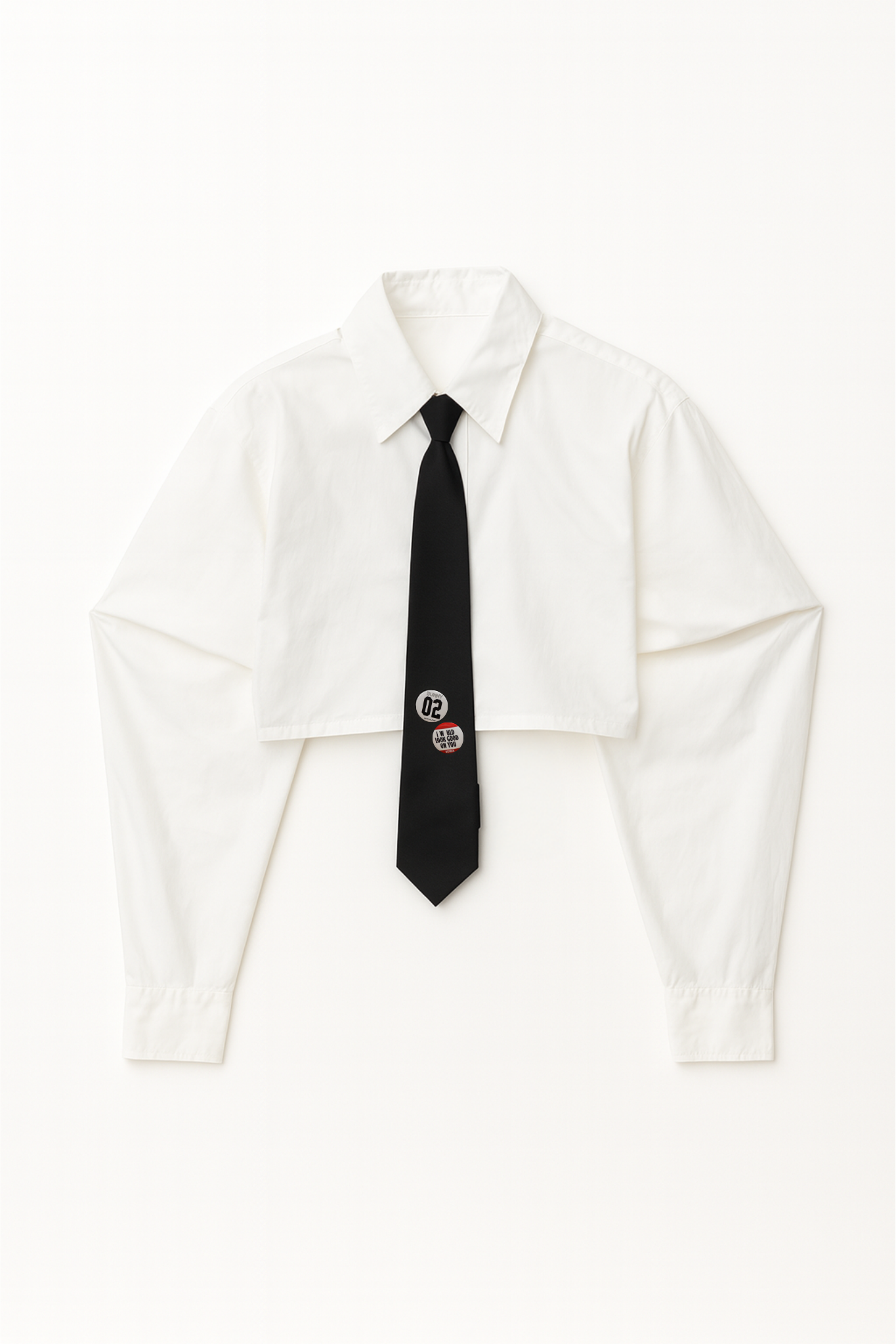 COTTON POPLIN SHIRT WITH TIE DETAIL