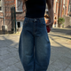 BALLOON FIT BARREL DENIM JEANS