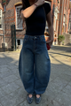 BALLOON FIT BARREL DENIM JEANS