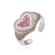 PAVÉ HEART STATEMENT RING