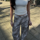LEOPARD BALLOON FIT BARREL PANTS