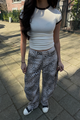 LEOPARD BALLOON FIT BARREL PANTS