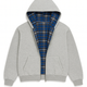 CHECKED REVERSIBLE ZIP-UP HOODIE