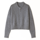 ESSENTIAL ZIP-UP KNIT CARDIGAN