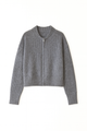 ESSENTIAL ZIP-UP KNIT CARDIGAN