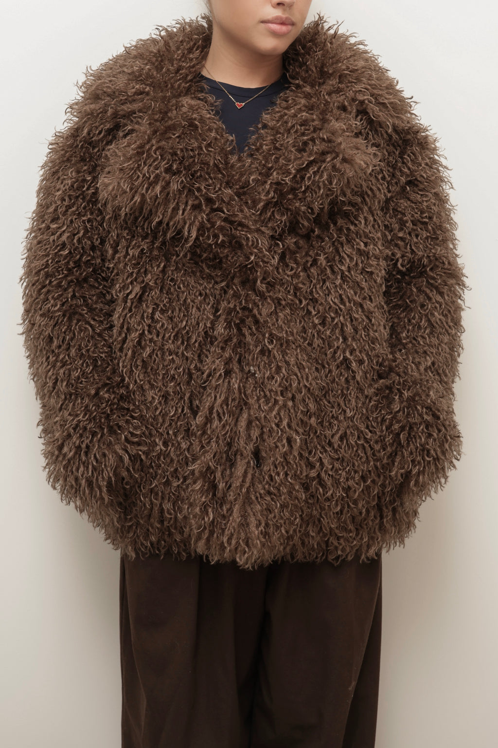 OVERSIZED MONGOLIAN FAUX FUR COAT