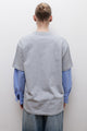 LAYERED T-SHIRT WITH POPLIN SLEEVES
