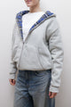 CHECKED REVERSIBLE ZIP-UP HOODIE