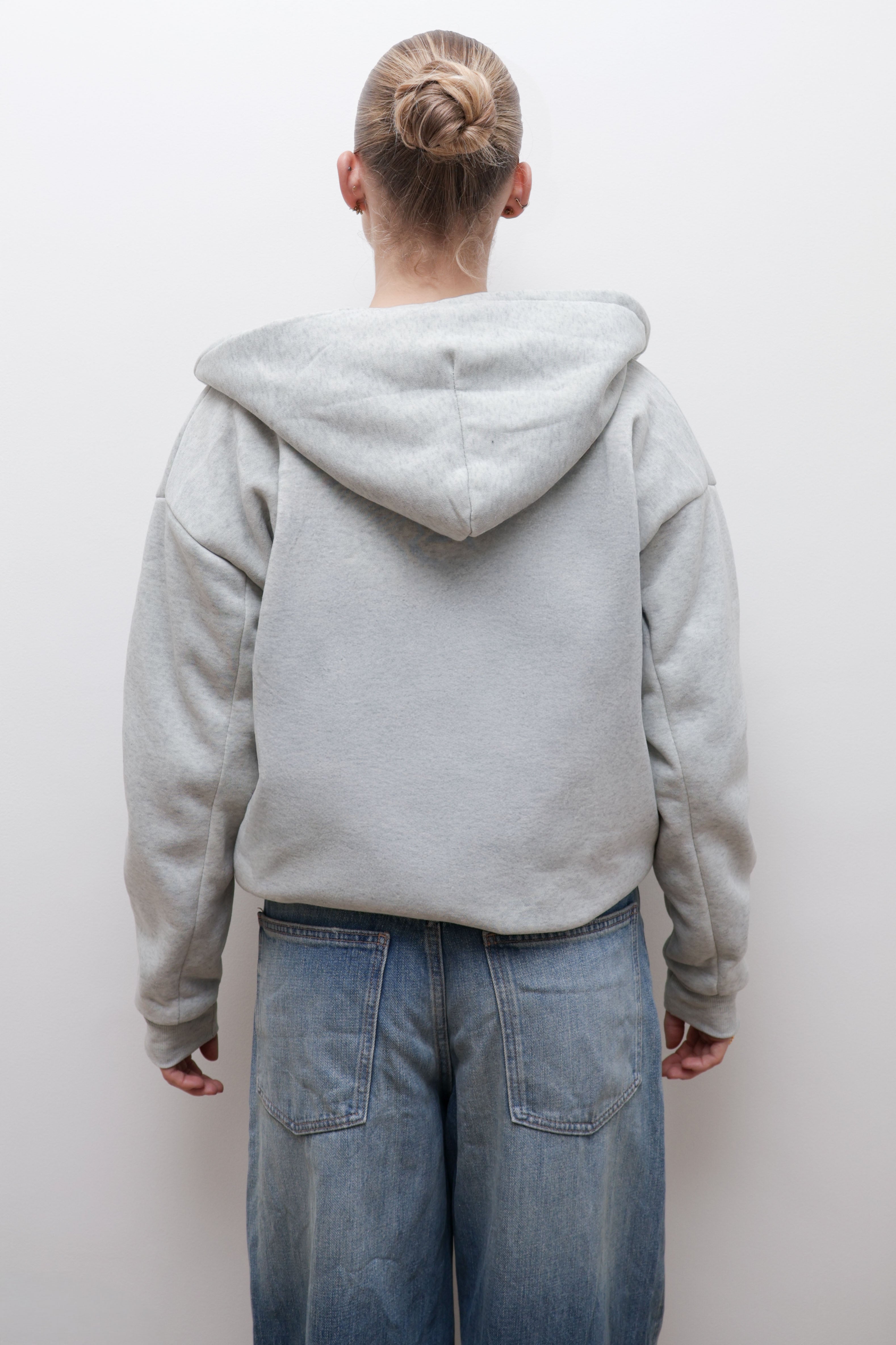 CHECKED REVERSIBLE ZIP-UP HOODIE