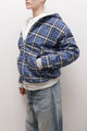 CHECKED REVERSIBLE ZIP-UP HOODIE
