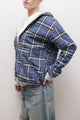 CHECKED REVERSIBLE ZIP-UP HOODIE