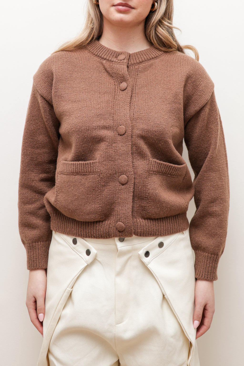 BUTTONED KNIT CARDIGAN