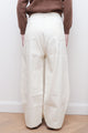 FOLD-FRONT WIDE LEG PANTS