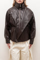 OVERSIZED LEATHER JACKET WITH ADJUSTABLE WAIST