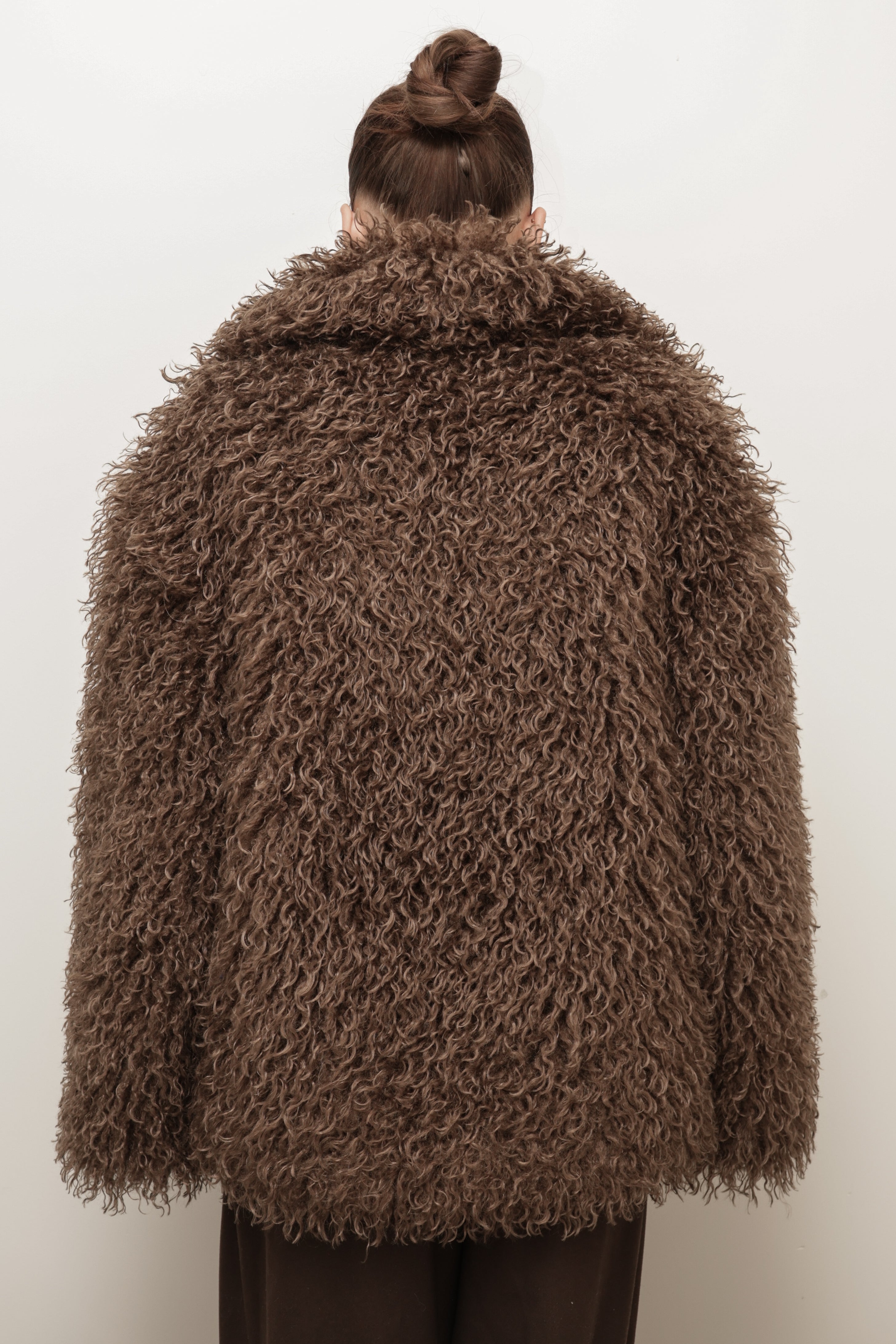 OVERSIZED MONGOLIAN FAUX FUR COAT