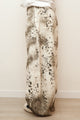 WIDE LEG FADED ANIMAL PRINT PANTS