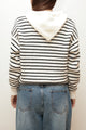 STRIPED KNIT ZIP HOODIE