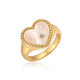HEART PEARL STONE RING