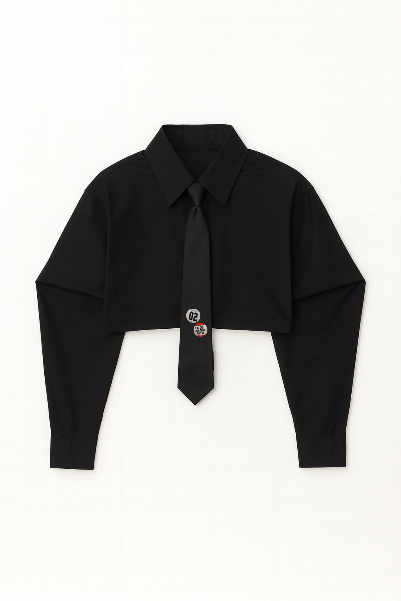 COTTON POPLIN SHIRT WITH TIE DETAIL